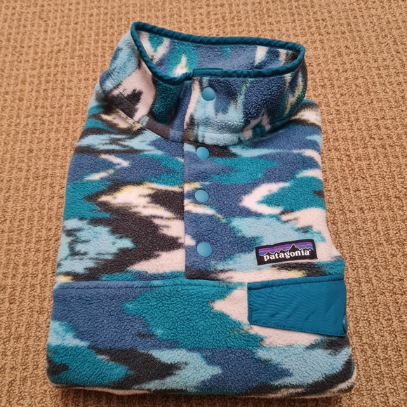 Patagonia Synchilla Snap-T Pullover Women's Trout Tales Elwha Blue Size S - Picture 12 of 15